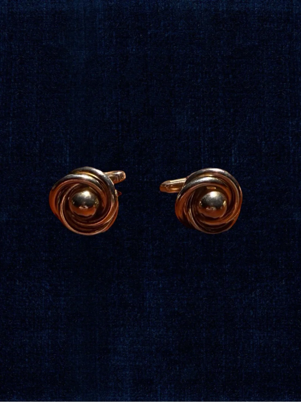 Hickok Gold-Tone Mid- Century Formal Cufflinks and Tie Bar Set with Original Box